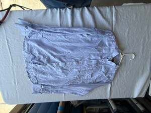 Walker Slater Collarless Long Sleeve Linen Shirt